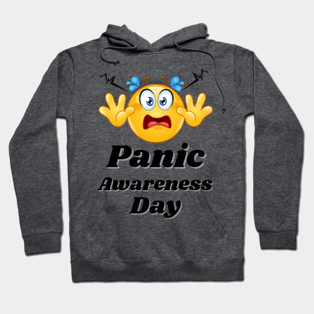 Panic awareness day with white text Hoodie by Blue Butterfly Designs 